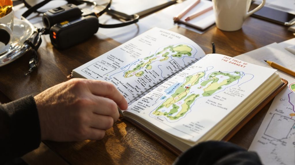 Was ist ein Birdiebook für Golfer 7 Bau dir eine Routine auf, um vor der Runde dein Birdiebook durchzugehen