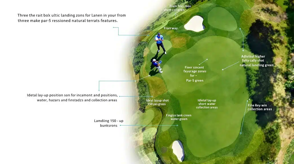 Quick Plan Par 5, Drei-Schlag-Plan, Layup-Distanz, Birdie-Chancen aufbauen 9 Strategie an Bedingungen anpassen