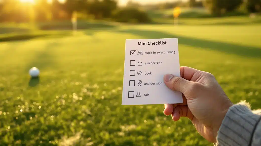 Der 10Sek. Quick Plan beim Golf 8 Checkliste für Entscheidungen auf dem Golfplatz