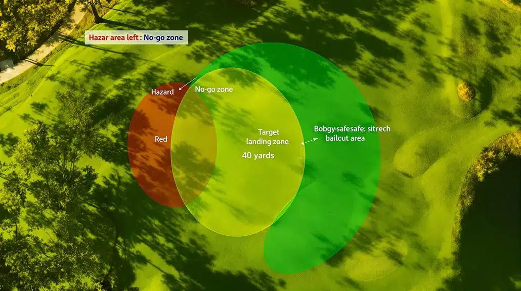 Quick Plan Par 4: Wähle den Abschlag, definiere die No-Go-Zone, sichere das Bogey 13 Zielzone für Golf