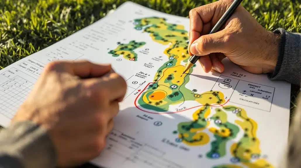 Quick Plan für Turniere: Stableford, Zählspiel, Über Risiko anders nachdenken 3 definiere No-Go-Zonen strategisch