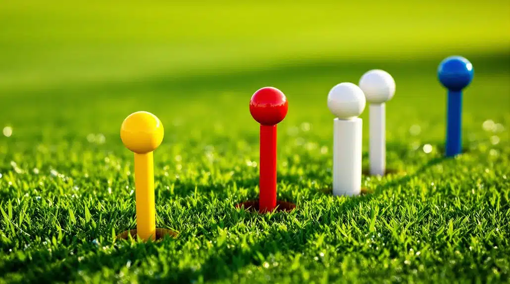 Tee-Farben: Gelb, Rot, Weiß, Blau, Was passt zu deinem Spiel 1 Tee-Farben zeigen Schwierigkeitsgrade an