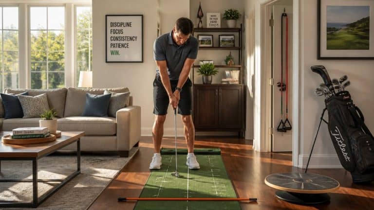 Wesentliche Golf-Trainingsausrüstung für zu Hause